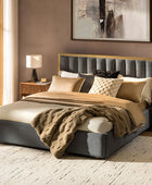 Modory Moro Upholstered Bed Frame with Modular Headboard & Side Storage