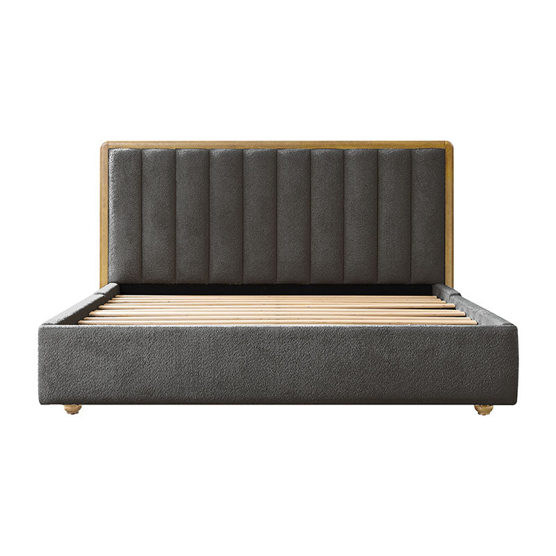 Modory Moro Upholstered Bed Frame with Modular Headboard & Side Storage