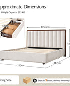 Modory Moro Upholstered Bed Frame with Modular Headboard & Side Storage
