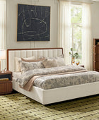 Modory Upholstered Bed Frame with Modular Headboard & Side Storage