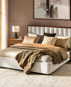 Modory Moro Upholstered Bed Frame with Modular Headboard & Side Storage