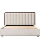 Modory Moro Upholstered Bed Frame with Modular Headboard & Side Storage