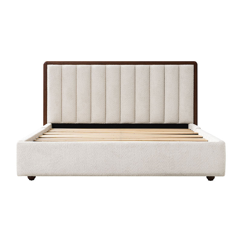 Modory Moro Upholstered Bed Frame with Modular Headboard & Side Storage