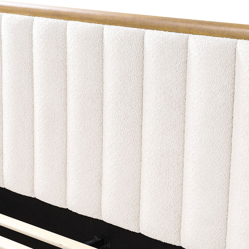 Modory Moro Upholstered Bed Frame with Modular Headboard & Side Storage