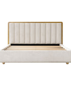 Modory Moro Upholstered Bed Frame with Modular Headboard & Side Storage