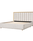 Modory Moro Upholstered Bed Frame with Modular Headboard & Side Storage