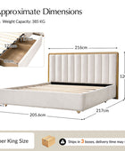Modory Moro Upholstered Bed Frame with Modular Headboard & Side Storage