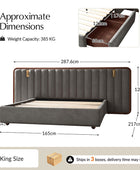 Modory Moro Upholstered Bed Frame with Modular Headboard & Side Storage
