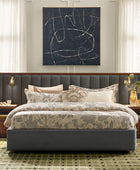 Modory Upholstered Bed Frame with Modular Headboard & Side Storage