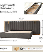 Modory Moro Upholstered Bed Frame with Modular Headboard & Side Storage