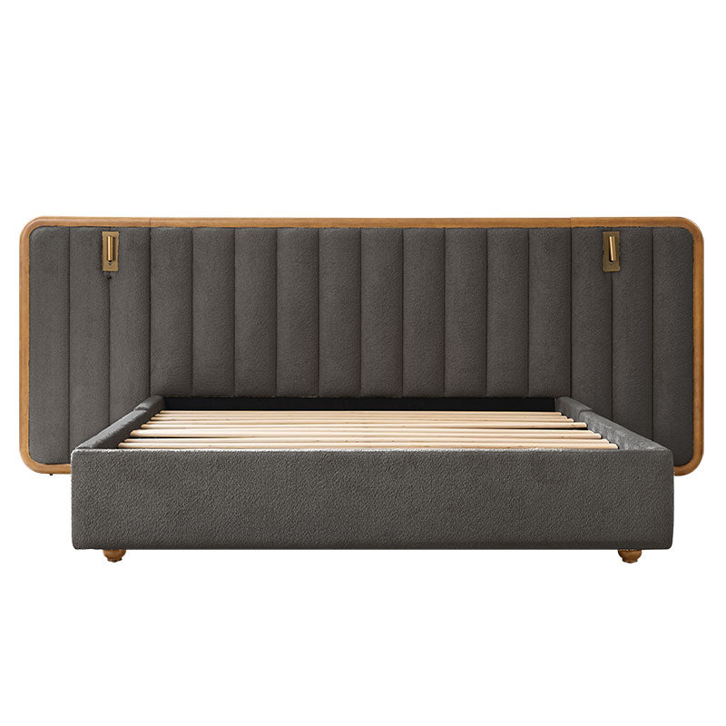 Modory Moro Upholstered Bed Frame with Modular Headboard & Side Storage