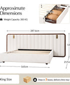 Modory Moro Upholstered Bed Frame with Modular Headboard & Side Storage