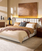 Modory Moro Upholstered Bed Frame with Modular Headboard & Side Storage