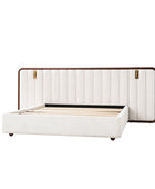 Modory Moro Upholstered Bed Frame with Modular Headboard & Side Storage