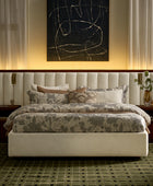 Modory Upholstered Bed Frame with Modular Headboard & Side Storage
