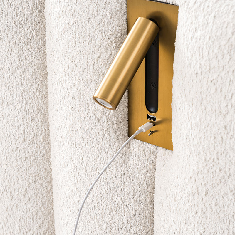 Modory Moro Upholstered Bed Frame with Modular Headboard & Side Storage