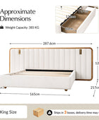 Modory Moro Upholstered Bed Frame with Modular Headboard & Side Storage