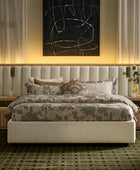Modory Upholstered Bed Frame with Modular Headboard & Side Storage