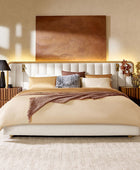 Modory Moro Upholstered Bed Frame with Modular Headboard & Side Storage