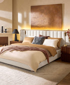 Modory Moro Upholstered Bed Frame with Modular Headboard & Side Storage