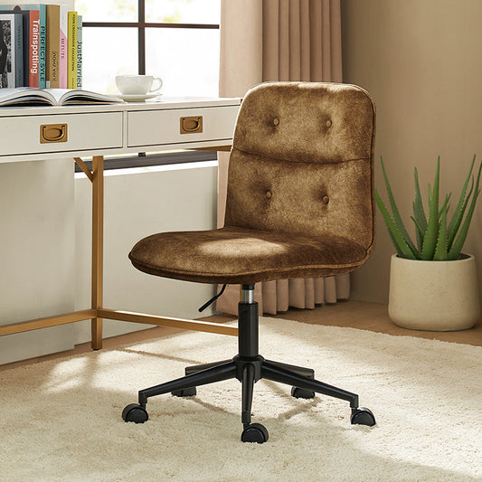 Upholstered Swivel Velvet Task Chair