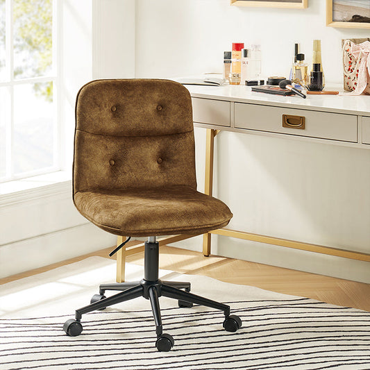 Upholstered Swivel Velvet Task Chair