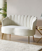 Velvet Bloom Loveseat - Modern Elegance with Floral Flair