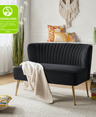 Velvet Mid-Century Modern Upholstered Loveseat