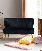 Velvet Mid-Century Modern Upholstered Loveseat