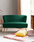 Velvet Mid-Century Modern Upholstered Loveseat