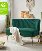 Velvet Mid-Century Modern Upholstered Loveseat