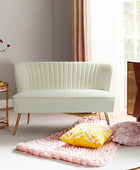Velvet Mid-Century Modern Upholstered Loveseat