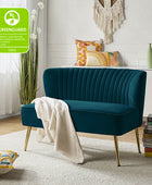 Velvet Mid-Century Modern Upholstered Loveseat