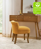 Velvet Vanity Stool