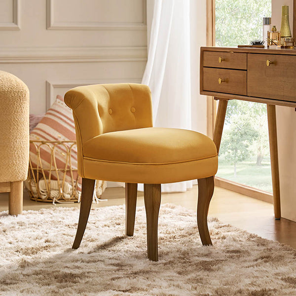 Velvet Vanity Stool