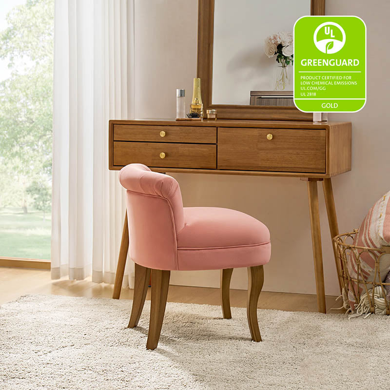 Velvet Vanity Stool