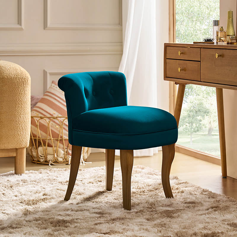 Velvet Vanity Stool