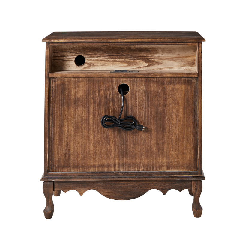 Galatea 3-Drawer Bedside Table with Charging Station