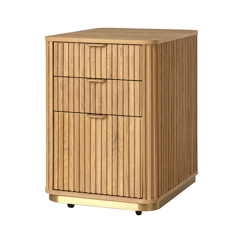Mason Modern Fluted 3-Drawer Filing Cabinet