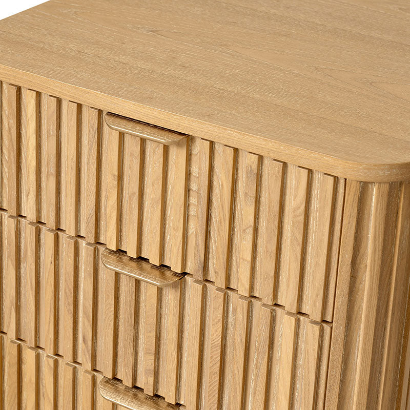 Mason Modern Fluted 3-Drawer Filing Cabinet