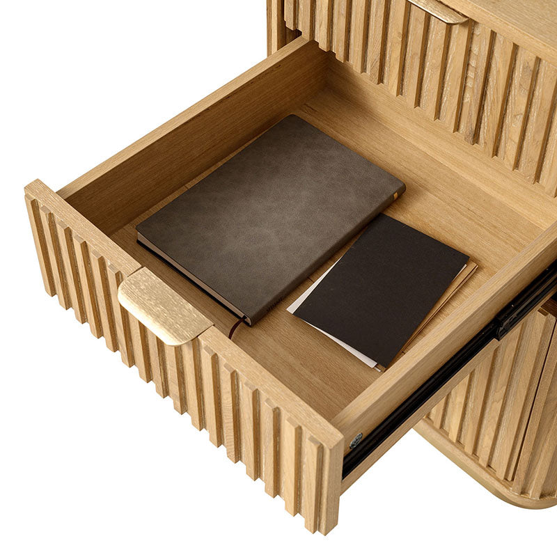 Mason Modern Fluted 3-Drawer Filing Cabinet