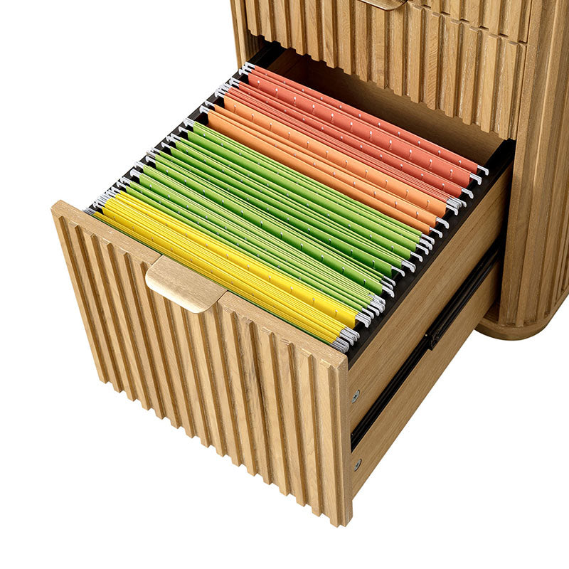 Mason Modern Fluted 3-Drawer Filing Cabinet