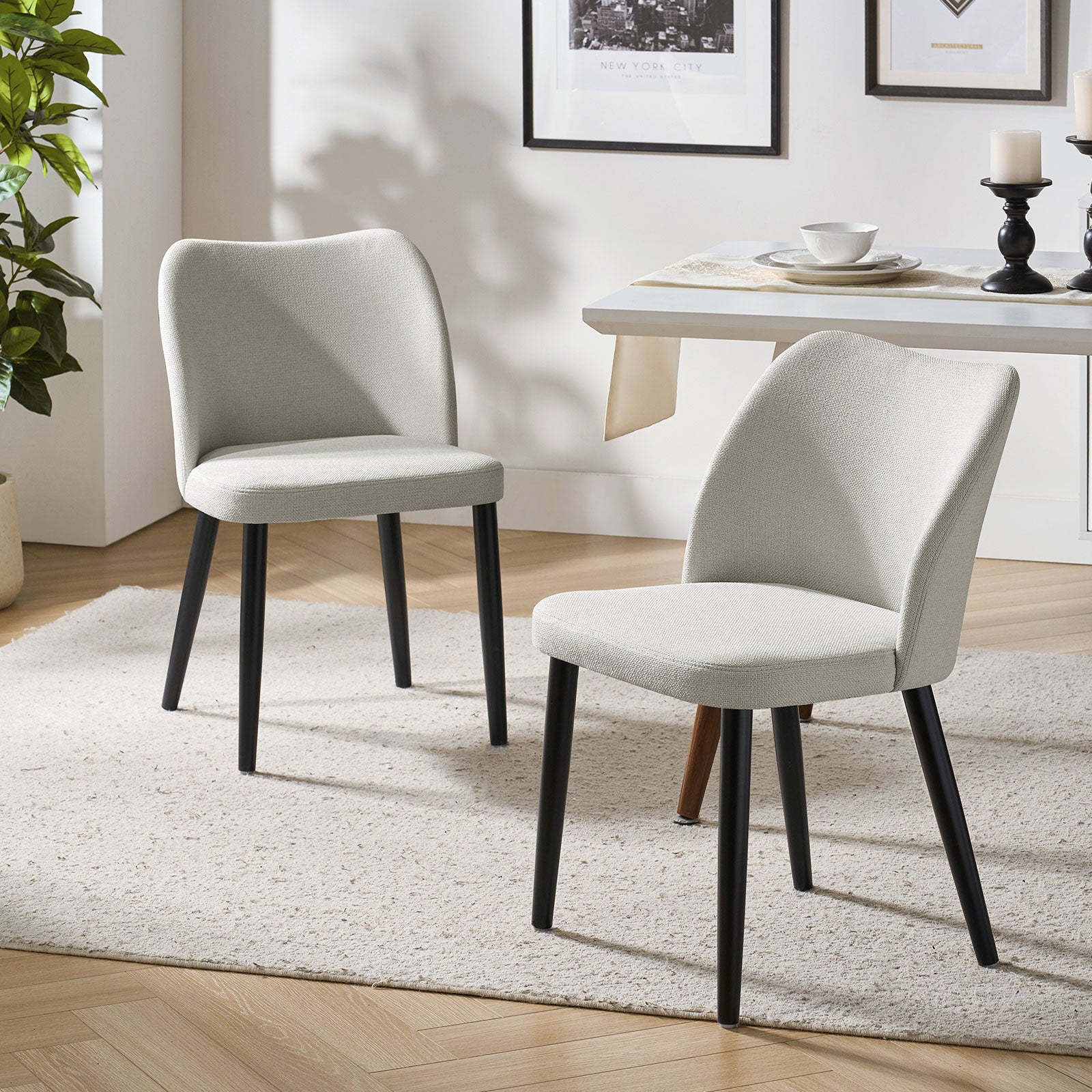 Barbara Mid-century Modern Upholstered Dining Chair