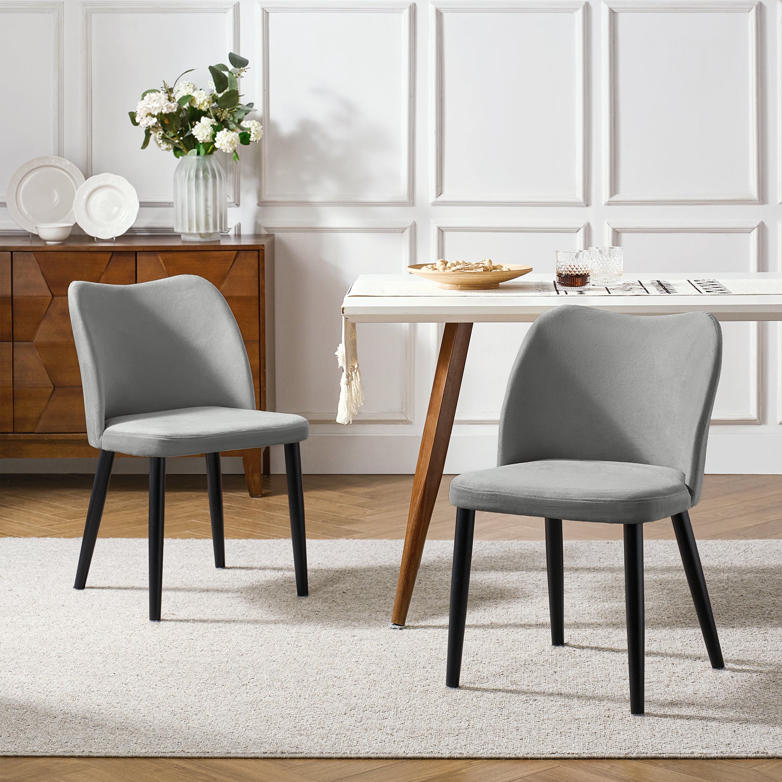 Barbara Mid-century Modern Upholstered Dining Chair