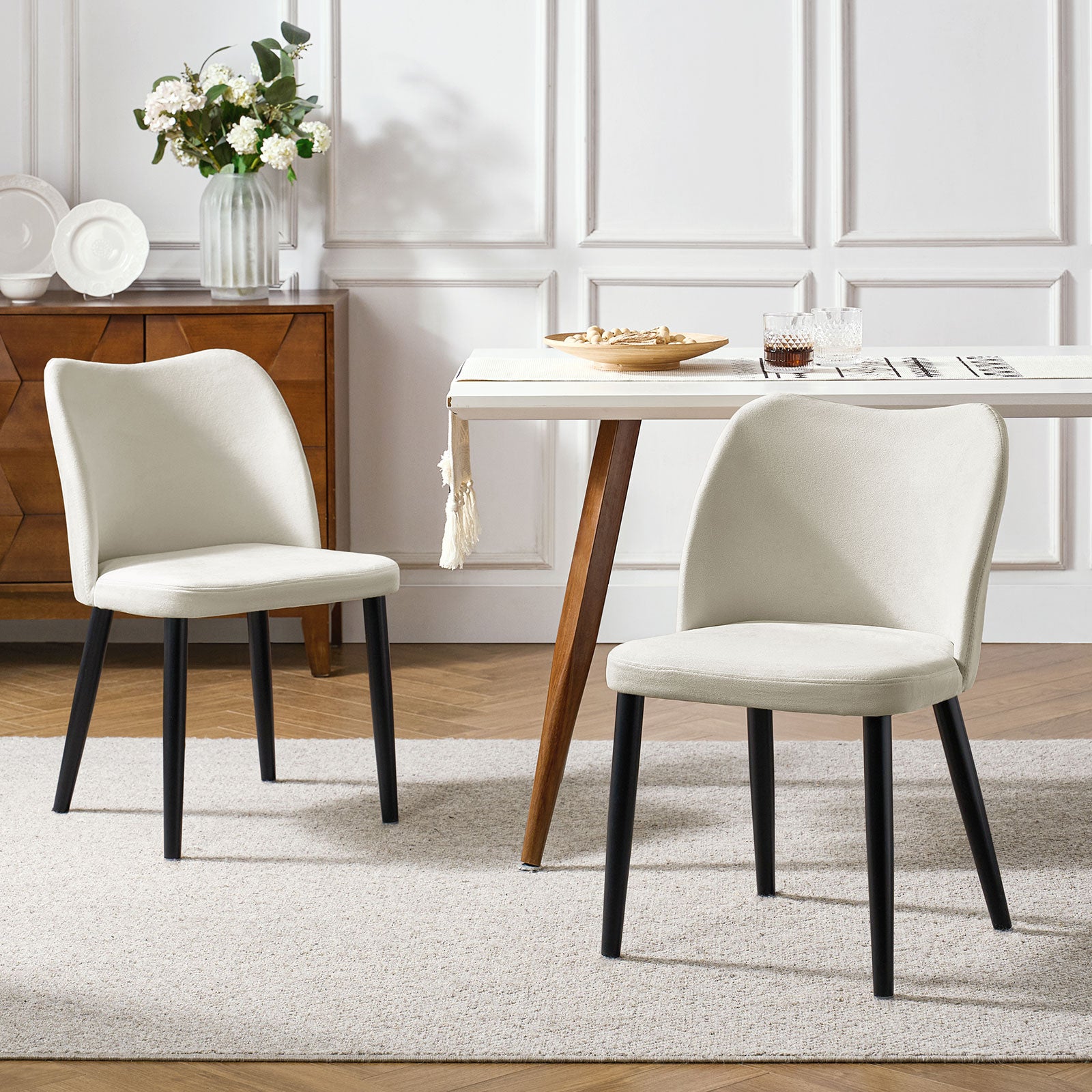 Barbara Mid-century Modern Upholstered Dining Chair