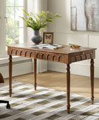 Theo Farmhouse 2-Drawer Office Desk with Charging & Tray