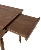 Theo Farmhouse 2-Drawer Office Desk with Charging & Tray