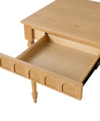 Theo Farmhouse 2-Drawer Office Desk with Charging & Tray