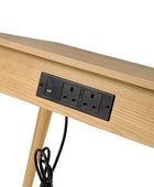 Theo Farmhouse 2-Drawer Office Desk with Charging & Tray