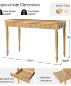 Theo Farmhouse 2-Drawer Office Desk with Charging & Tray